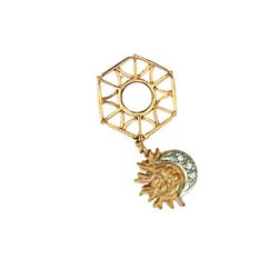 GOLD WHEEL / SANDBLAST DIA DANGLE (#47SANPLAIND)