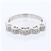 Image 1 : Round Channel-Set Band W/ Milgrain In 14K White Gold | 236685
