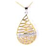 Image 1 : Two Tone White CZ Pendant