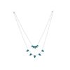 Image 1 : 17+2IN SS SWISS BLUE TOPAZ DOUBLE STRANDS NECKLACE - Size 17 (#1217SW)
