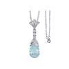 Image 1 : SS SKY BLUE TOPAZ / WHITE TOPAZ PENDANT (#8363MUL2)