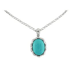 SS TURQUOISE PENDANT (#9859TQ)