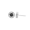 Image 1 : SS BLACK / WHITE DIAMOND EARRINGS (#9429D-BLK)
