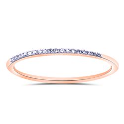 Straight Diamond Band In 14K Rose Gold | 436158