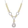 Image 1 : Sterling Silver Tri Color White CZ Necklace