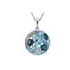 Image 1 : SILVER LONDON/ SKY/ SWISS BLUE TOPAZ / WHITE TOPAZ PENDANT (#7283MUL)