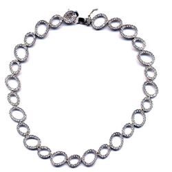 Sterling Silver-CZ Necklace
