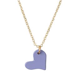 Brass Enamel Heart Necklace