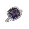 Image 1 : SS AMETHYST / DIAMOND RING - Size 7 (#10205A)