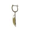 Image 2 : Citrine Cat's Eye Semi Precious Faceted Stone, With CZ Border, On Gold Plated Sterling Silver Lever 