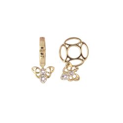 GOLD WHEEL WITH DIAMOND BEE DANGLE (#108D)