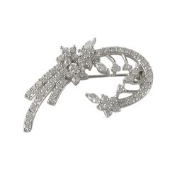 Sterling Silver-CZ Brooch/Pin