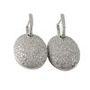Image 1 : Sterling Silver Pave CZ Oval Earrings