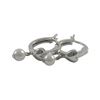 Image 2 : Sterling Silver Heart Earrings Hoop With Pearl