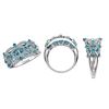 Image 1 : SS SWISS BLUE TOPAZ / APETITE / WHITE TOPAZ RING - Size 7 (#9985MUL1)