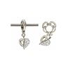 Image 1 : WHITE GOLD WHEEL W/ DIAMOND HEART DANGLE (#29D)