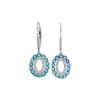 Image 1 : SILVER SWISS BLUE TOPAZ / DIAMOND LEVERBACK EARRINGS (#7011SW)