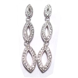 Sterling Silver-CZ Earrings