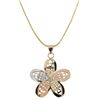 Image 1 : Gold Filled Tri Color Flower Pendant