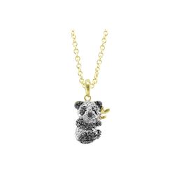 BLACK / WHITE DIAMOND PANDA PENDANT (#7683D-BLK)