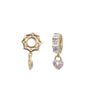 Image 1 : DIAMOND WHEEL W/ DIA HEART LOCK DANGLE (#110D)