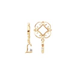 GOLD WHEEL / INITIAL L DANGLE (#211D)