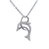 Image 1 : Sterling Silver CZ Dolphin Pendant