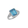 Image 1 : SS SWISS BLUE TOPAZ / WHITE TOPAZ RING - Size 7 (#10076MUL1)