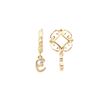 Image 1 : GOLD WHEEL / INTIAL E DANGLE (#204D)