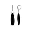 Image 1 : SS ONYX / WHITE TOPAZ EARRINGS (#7947MUL)
