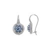 Image 1 : SS TANZANITE / DIAMOND WIREHOOK EARRINGS (#7205SPT)