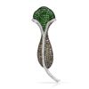 Image 1 : Lily Brown Diamond And Tsavorite Brooch In 14K Two-Tone Gold | 156200