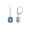 Image 1 : SS SWISS BLUE TOPAZ / WHITE TOPAZ LEVERBK EARRINGS (#9496SWWT)