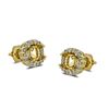Image 1 : Genuine 0.34CTW Semi-Mount Earring 14K Yellow Gold