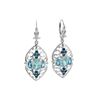 Image 1 : SILVER SKY / SWISS / LONDON BLUE TOPAZ LEVERBACK EARRINGS (#8703MUL)