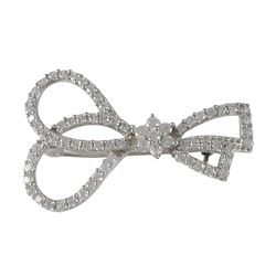 Sterling Silver CZ Brooch