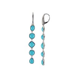 SS TURQUOISE LEVERBK EARRINGS (#7802TQ)