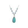 Image 1 : 17+2IN SS TURQUOISE / SWISS BLUE TOPAZ NECKLACE (#994SPMUL)