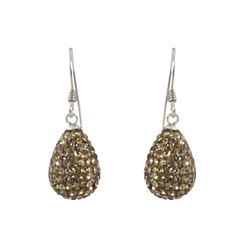 9X12mm Champaign Crystal Teardrop Earrings