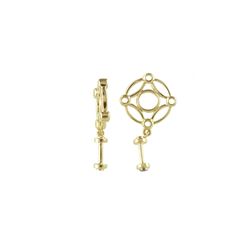 YG WHEEL / DIAMOND DUMBBELL DANGLE (#278D)