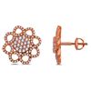 Image 1 : Flower Diamond Button Earring In 14K Rose Gold | 434036