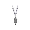 Image 1 : 17+2IN SS SILVER MIST DRUZY / AMETHYST NECKLACE (#928MUL)