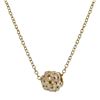 Image 1 : Pink And White Enamel Flower 10Mm Ball On Gold Plated Brass Chain, 16" 2"