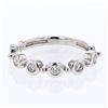 Image 1 : Round-Cut Bezel-Set Diamond Band In 18K White Gold | 340232