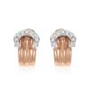 Image 1 : Pave Horse Show Diamond Earring In 14K Two-Tone Rose Gold | 279673