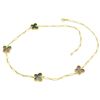 Image 1 : GOLDPLATED BLACK BUTTERFLY MOTHER-OF-PEARL NECKLACE - Size 20 (#829MOP-BLK)