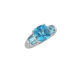 SS SWISS BLUE TOPAZ RING - Size 7 (#10114SW)