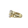 Image 2 : Sterling Silver Two Tone CZ Link Ring Size 5