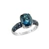 Image 1 : SILVER LONDON BLUE TOPAZ / IOLITE RING - Size 7 (#8904MUL)