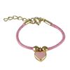 Image 2 : Pink Enamel Heart On Pink Cord Bracelet